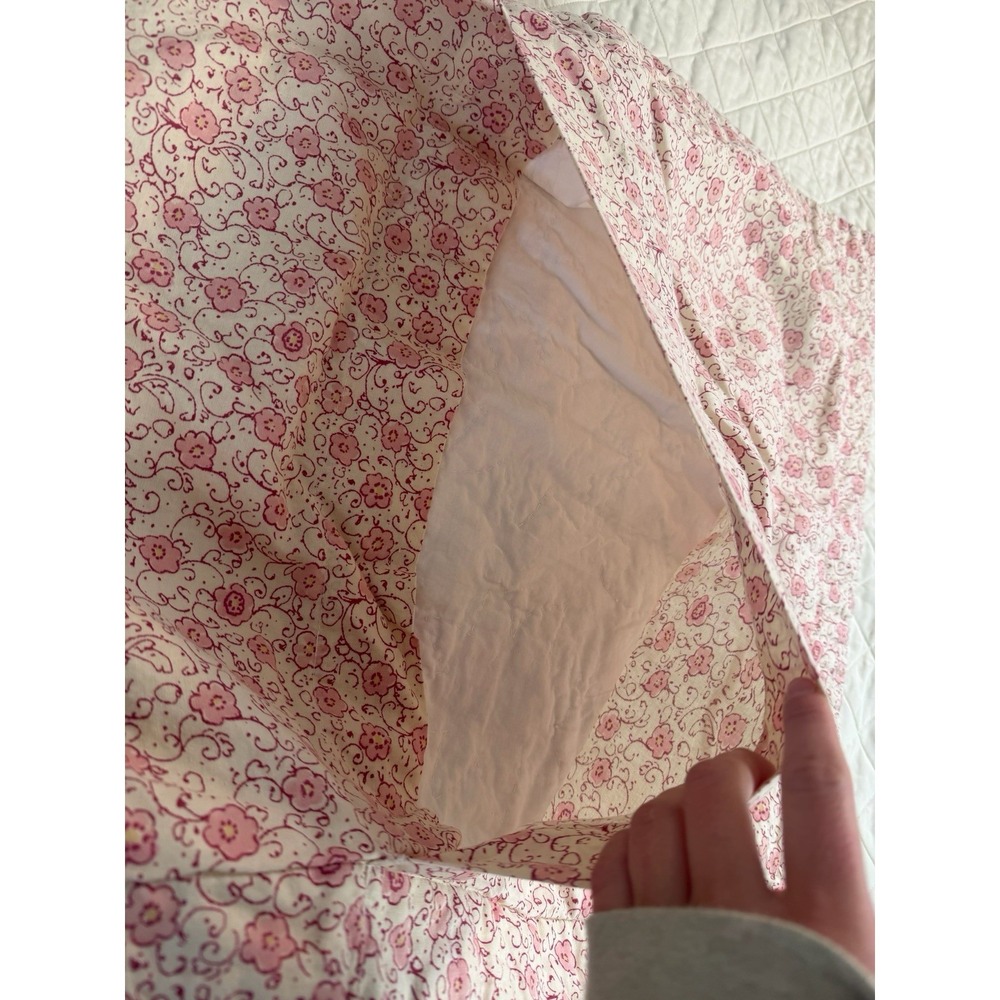 Liz Claiborne Patchwork Sham (1) Pink Roses Quilted Cottagecore Farmhouse Std - Picture 12 of 13